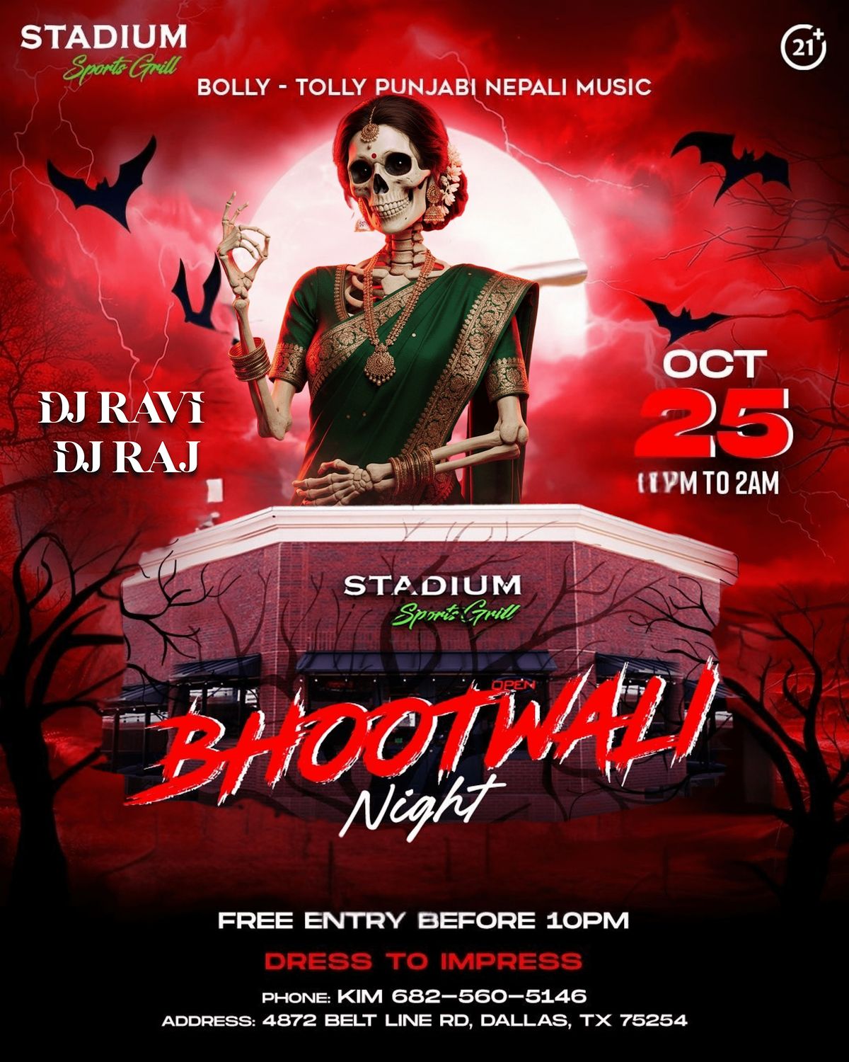 BHOOTWALI NIGHT-BOLLY TOLLY MUSIC-HALLOWEEN NIGHT-OCT 25TH-STADIUM-ADDISON