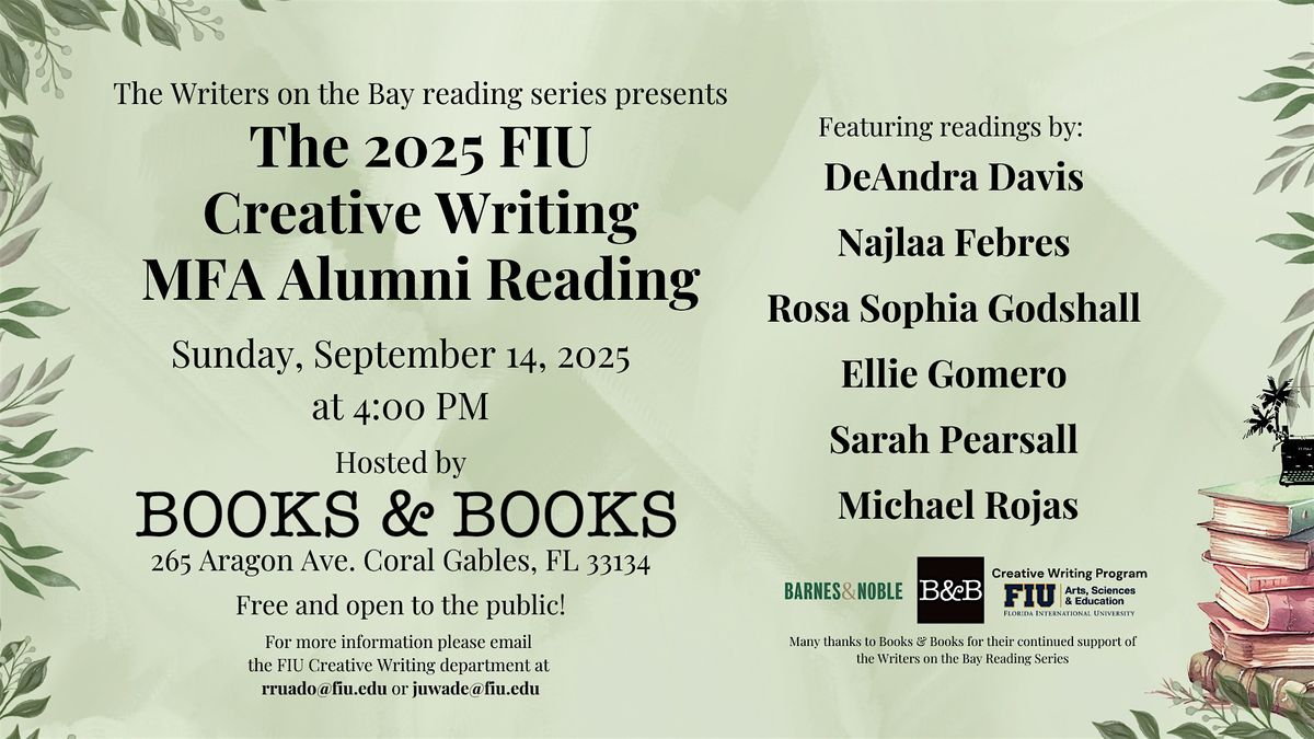 The 2025 FIU Creative Writing MFA Alumni Reading