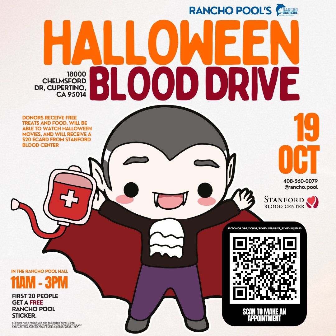 Rancho Pool\u2019s Halloween Blood Drive \ud83e\ude78\ud83c\udf83