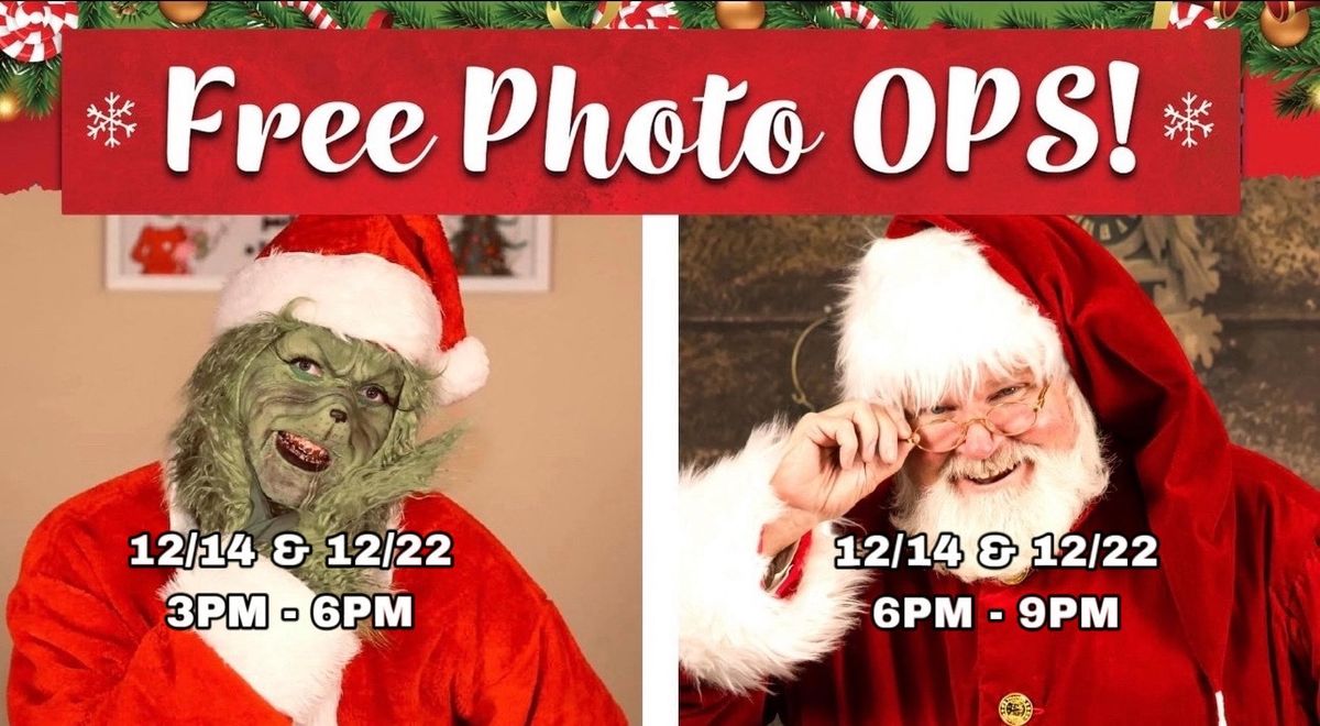 Pictures with Santa and The Grouch!