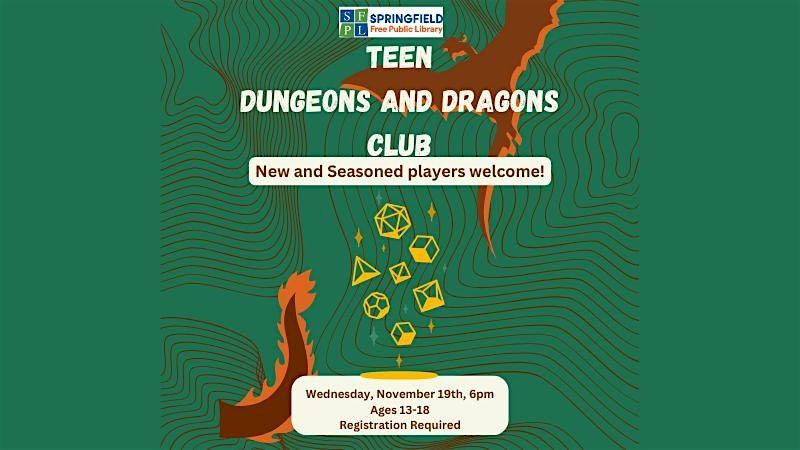 Teen Dungeons and Dragons - Ages 13-18
