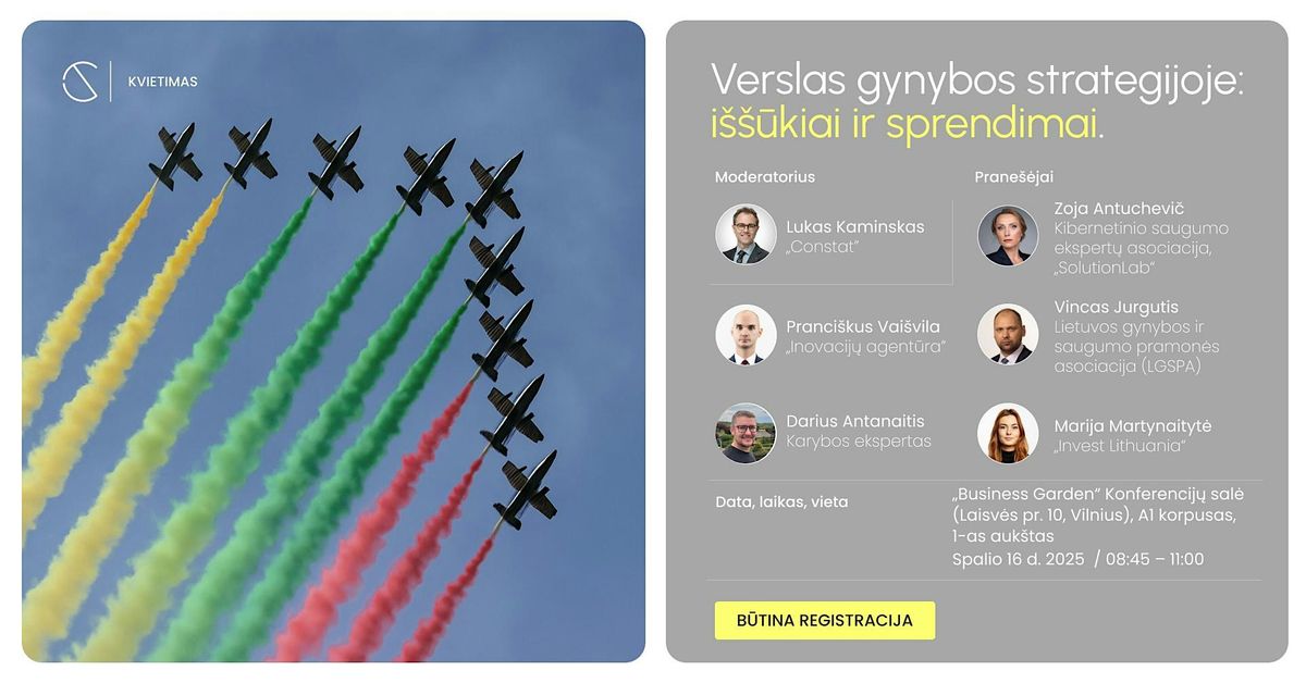 Verslas gynybos strategijoje: i\u0161\u0161\u016bkiai ir sprendimai