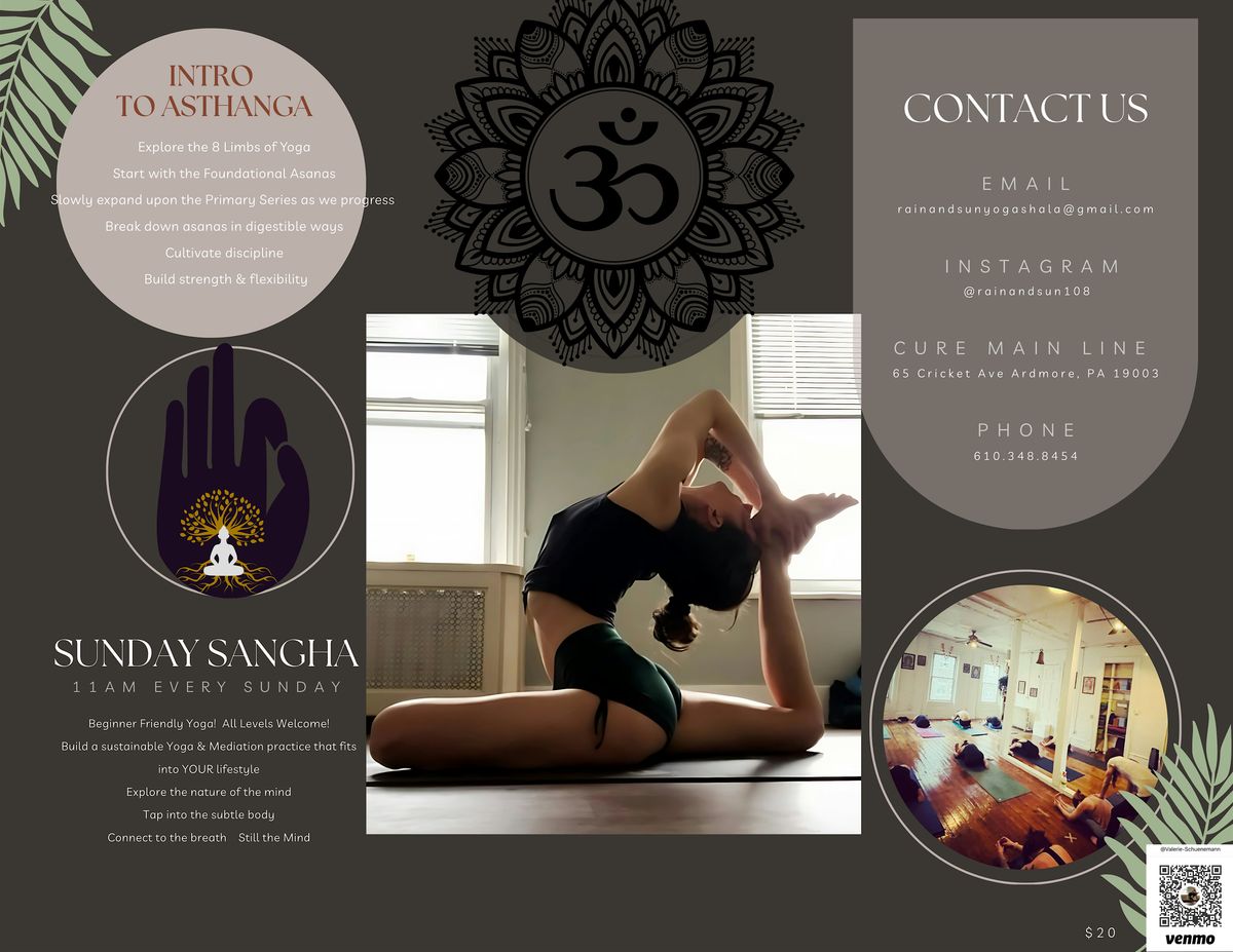 Sunday Sangha - Ashtanga Yoga (All Levels Welcome) $20 Venmo\/cash at door