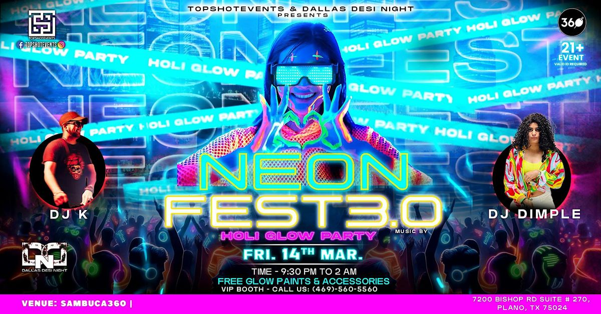 NEON FEST 2025|  HOLI GLOW PARTY WITH TOPEND DJ AND GLOW ARTIST