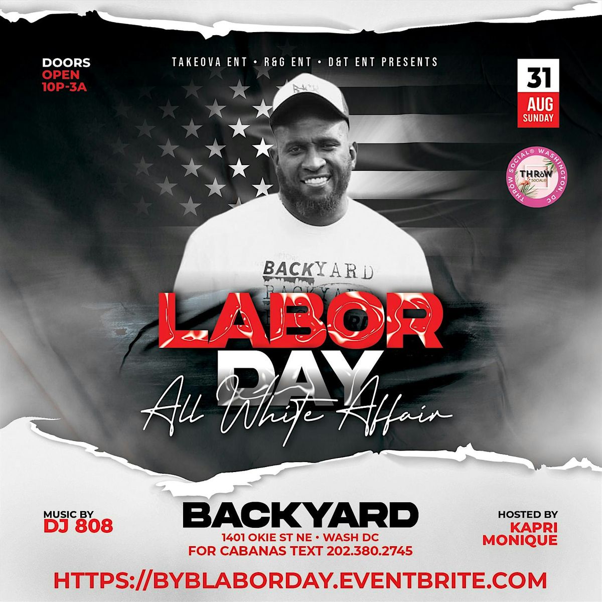 Backyard Band All White Affair @ Throwsocial for Labor Day Weekend