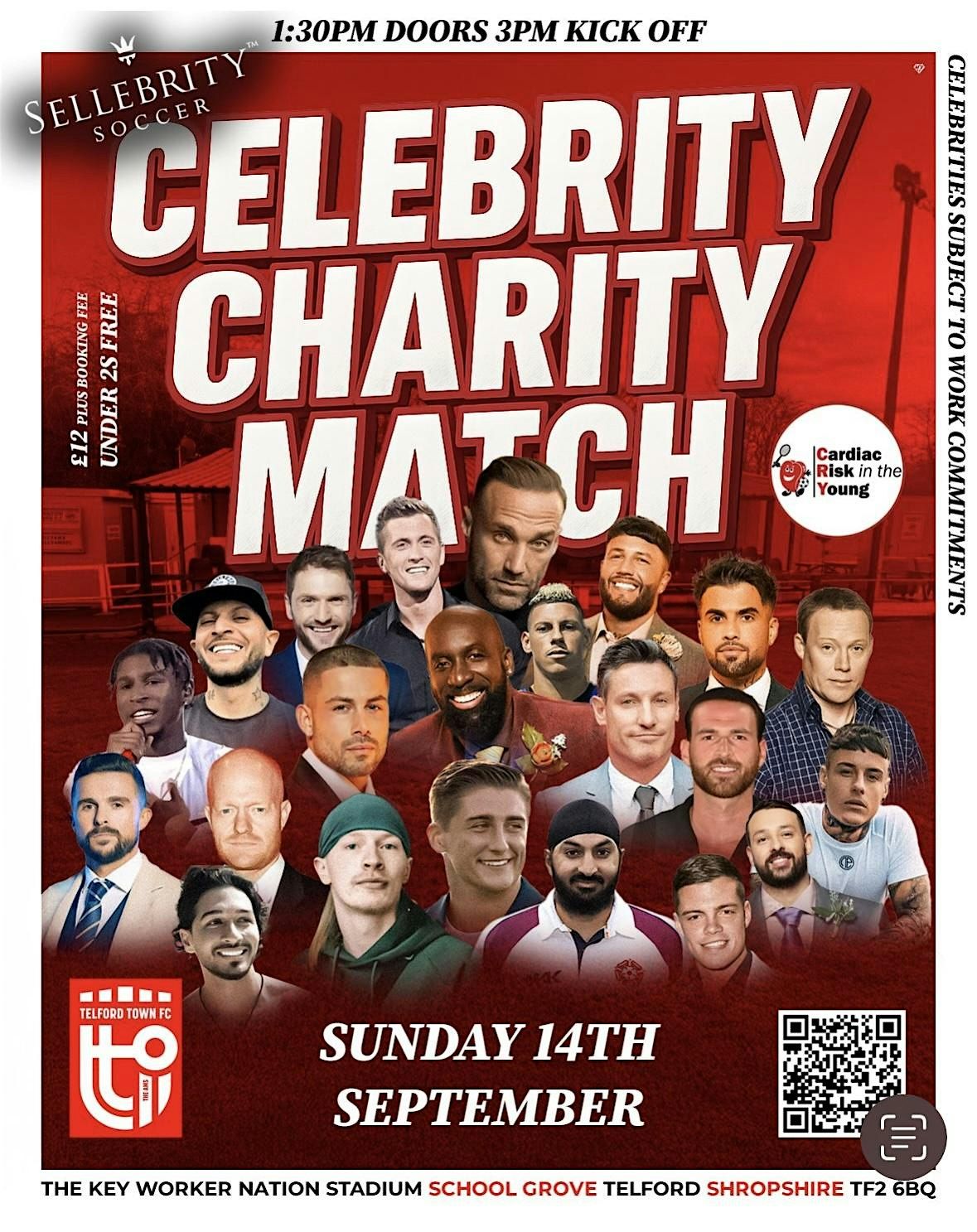 Celebrity charity football match at Telford Town FC