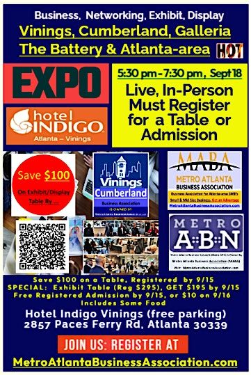Next Event, Live In-Person, 9\/18, Networking & Business EXPO, Register