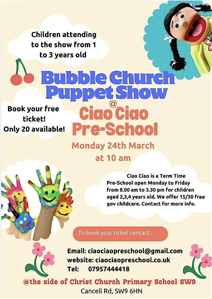 Buble Church Puppet Show at Ciao Ciao Pre School