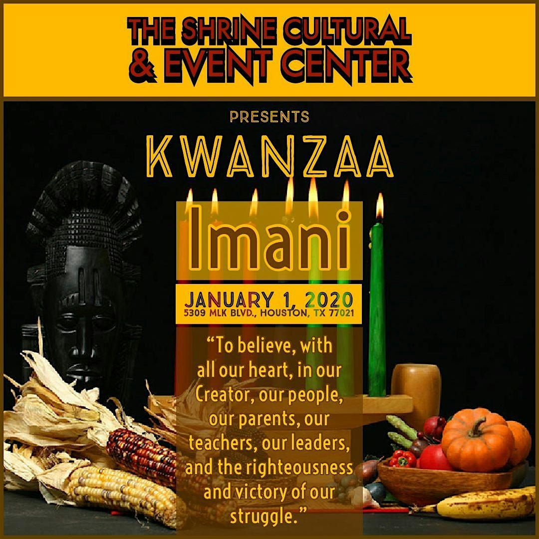 Kwanzaa-Imani Celebration** VENDOR sign up for  January 1, 2026
