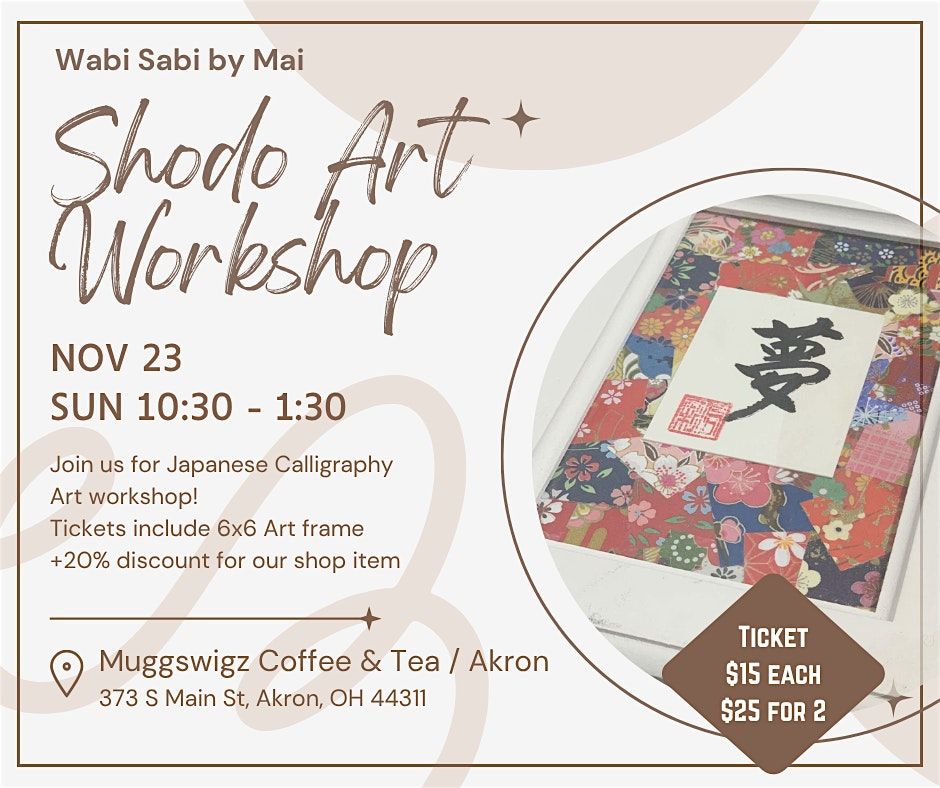 Shodo Art Workshop at Muggswigz Akron