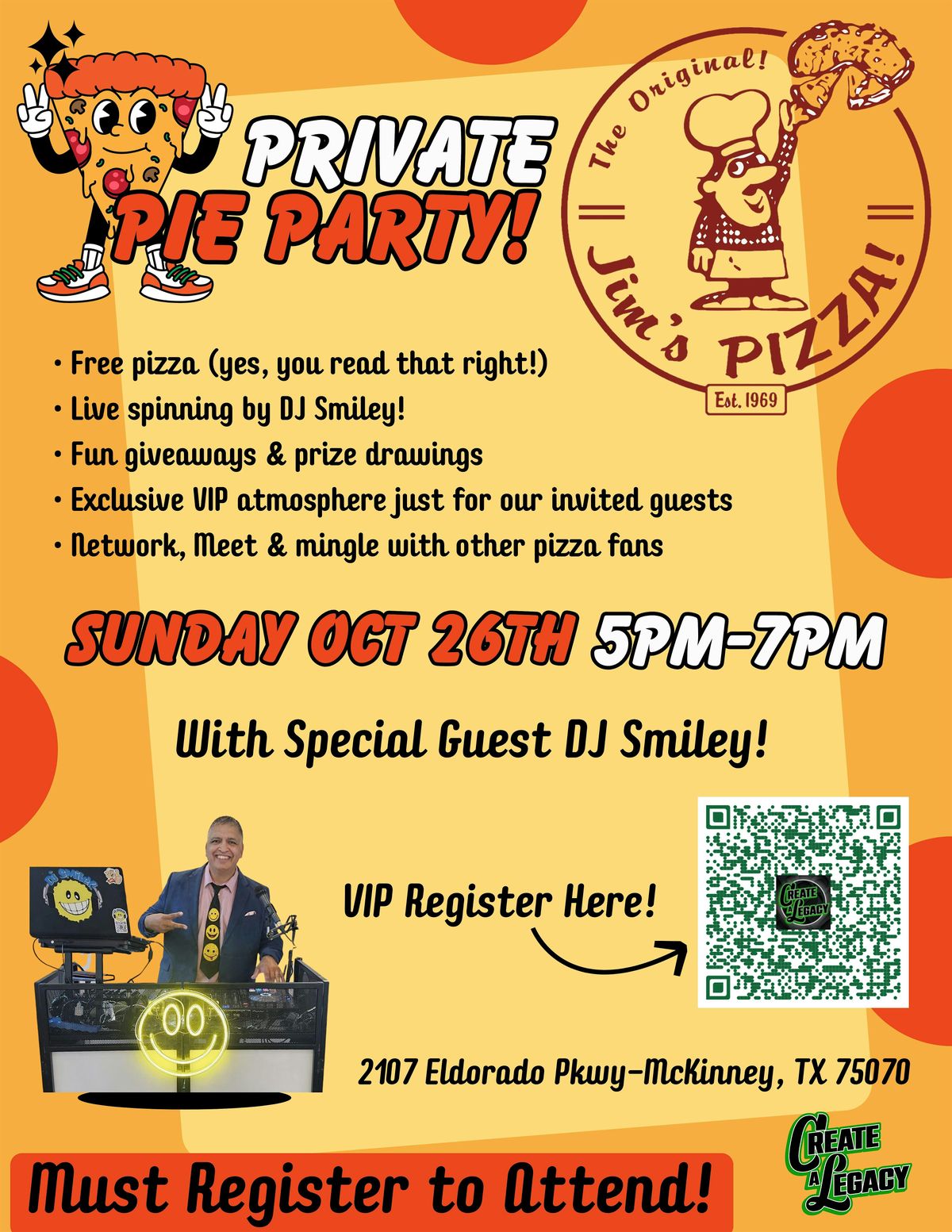 Private Pie Party @ Jim's Pizza Mckinney, TX!