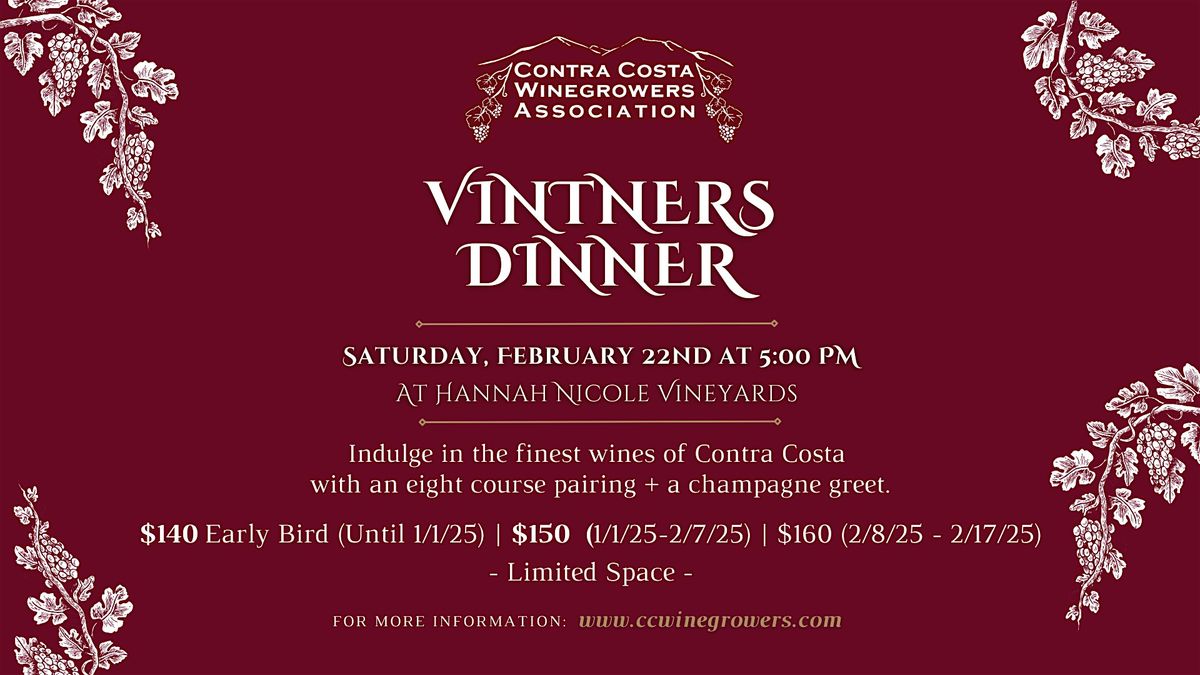 Contra Costa Winegrowers Vintners Dinner & Pairing