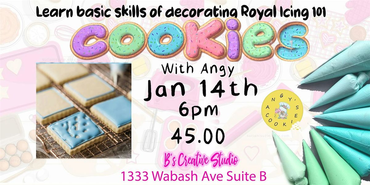 Learn the basics of decorating with Royal Icing  With Angy