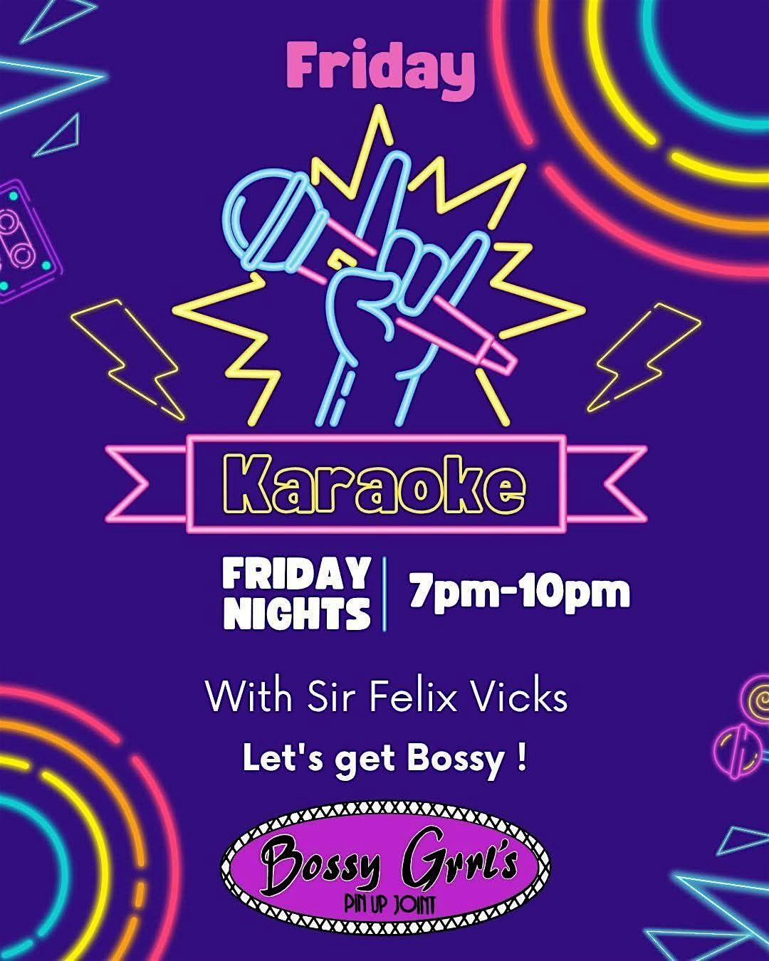 Friday Night Karaoke at Bossy Grrl's Pinup Joint
