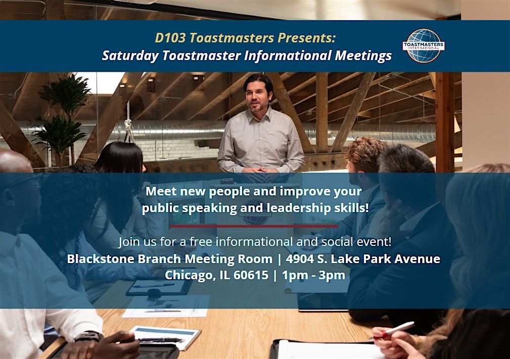 Toastmasters Saturday Informational Meetings