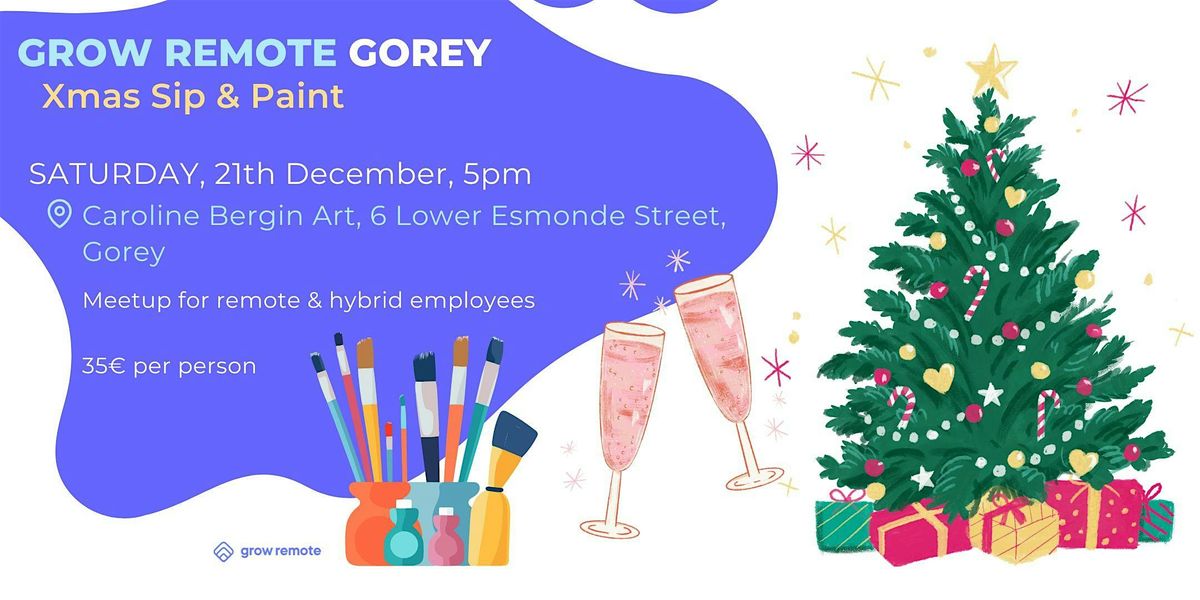 Xmas Sip & Paint for Remote & Hybrid Employees in Gorey