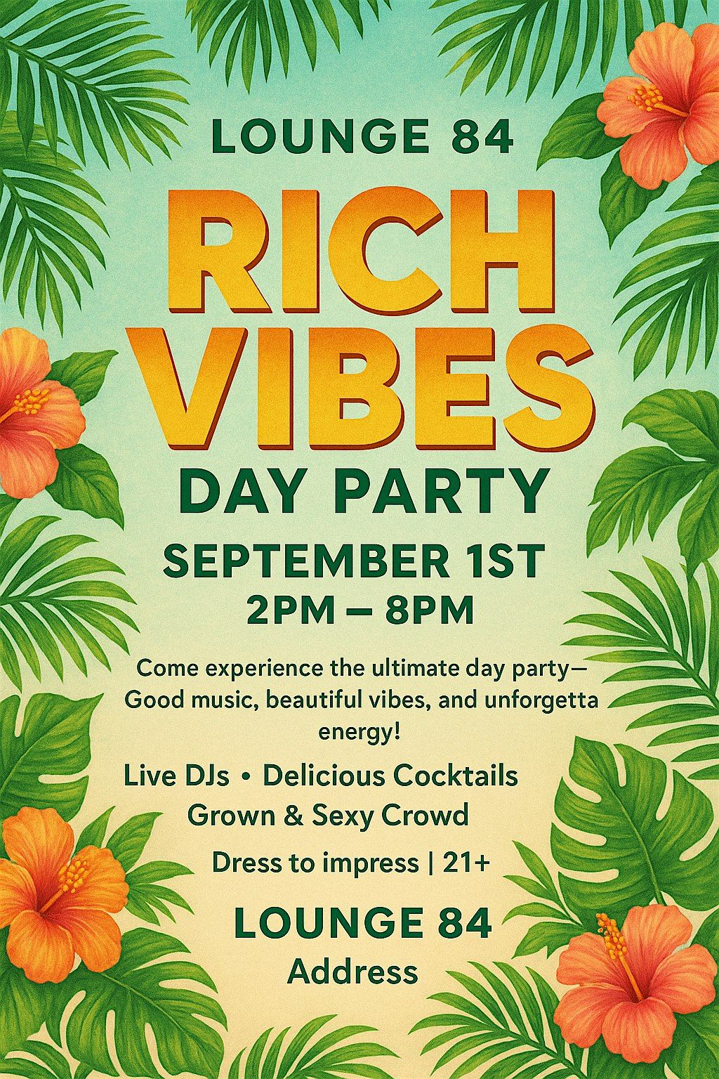 Labor Day Rich Vibes Day Party