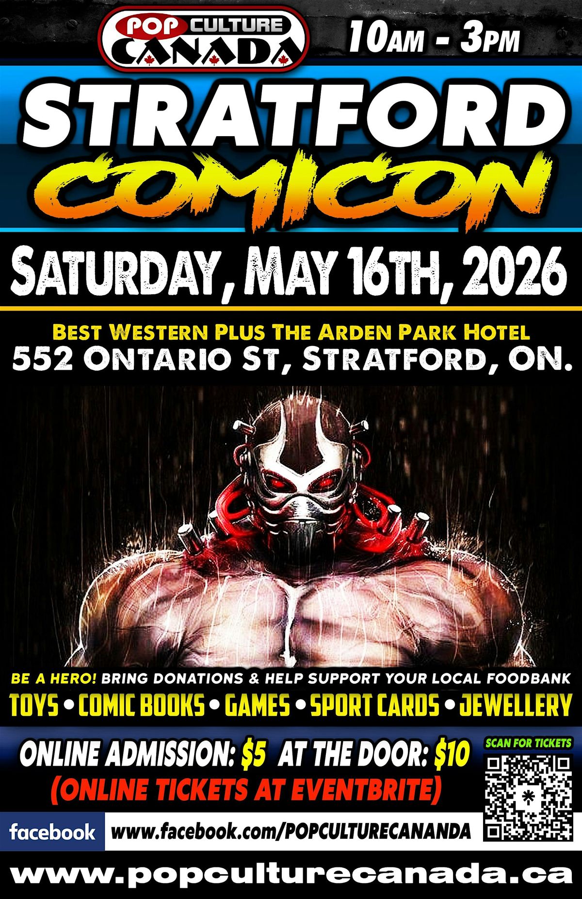 Stratford ComiCon : May 16th 2026  :  Comic Con