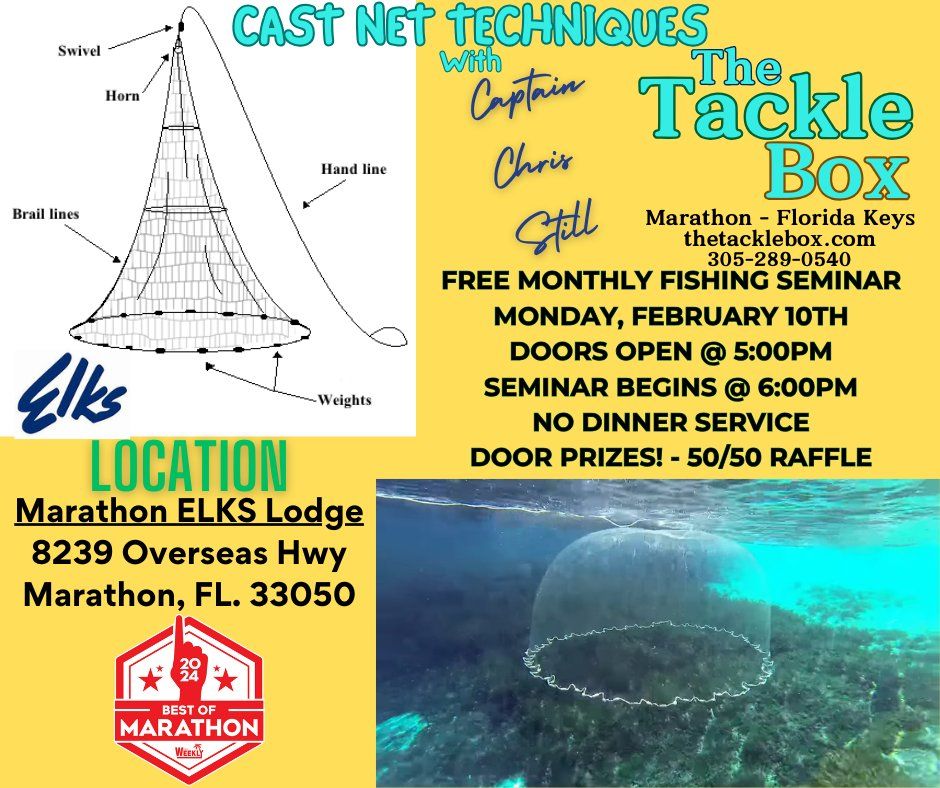 FREE Fishing Seminar Cast Net Techniques