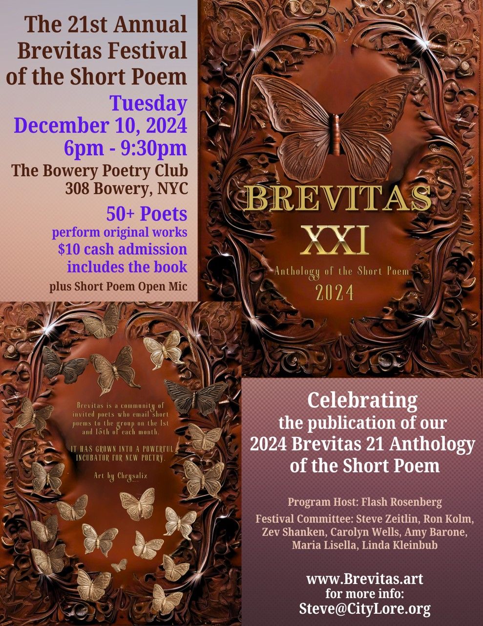 21st Annual Brevitas Festival of the Short Poem