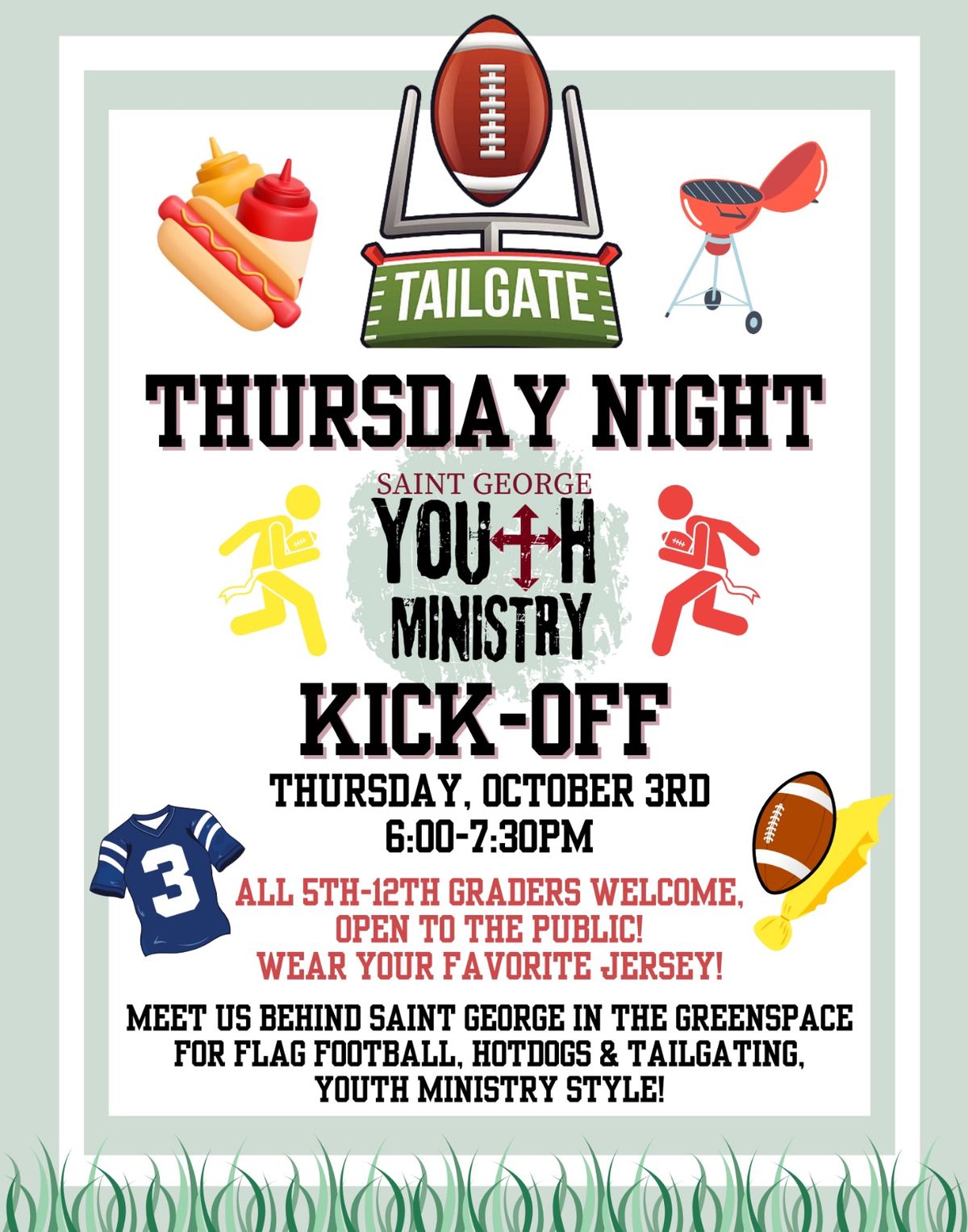 Saint George Youth Ministry Tailgate Kick-Off