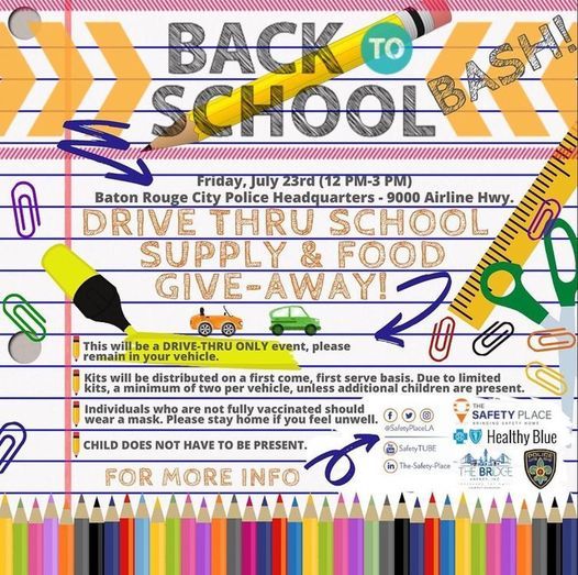 Back To School Bash, Baton Rouge Police Department, 23 July 2021