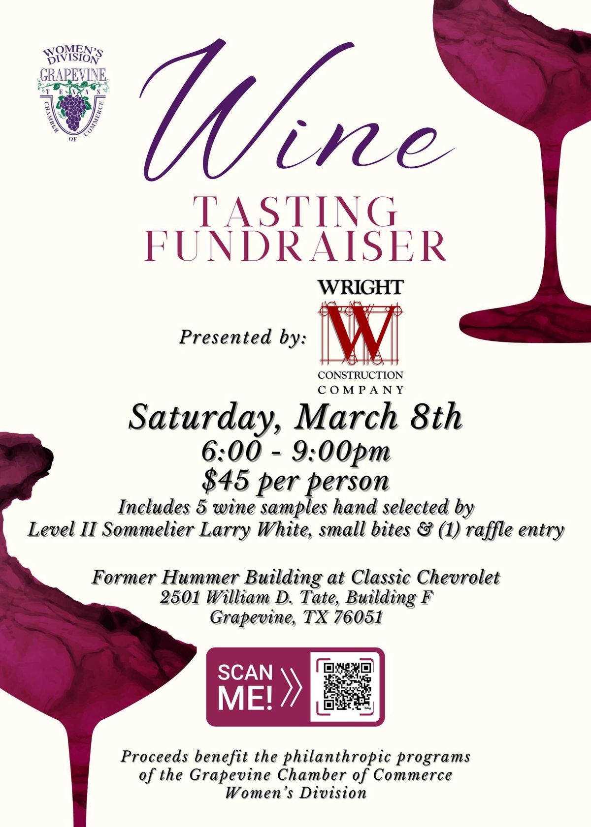 Women's Division Wine Tasting Fundraiser