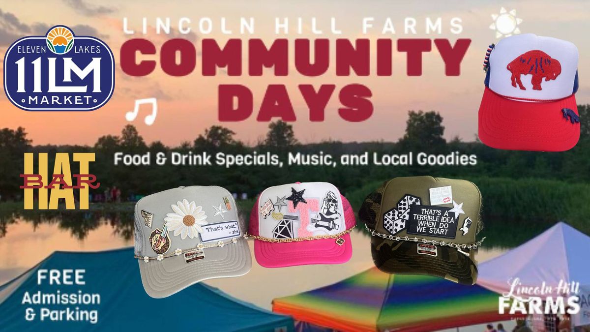 Lincoln Hill Farms Community Days Hat Bar