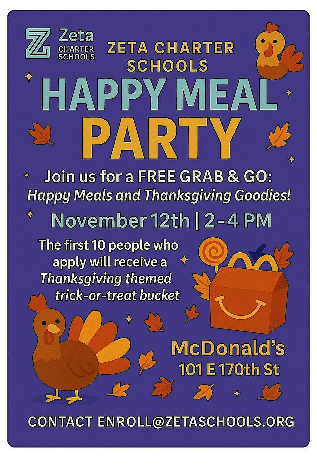 Happy Meals & Thanksgiving: Zeta Charter Schools Grab & Go