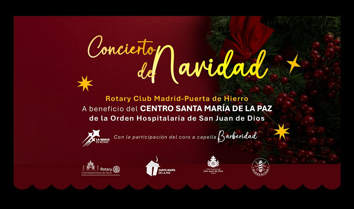 Concierto Ben\u00e9fico de Navidad - Rotary Club Madrid-Puerta de Hierro