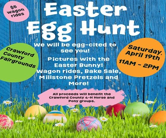 Easter Egg Hunt benefitting the Crawford County 4-H Horse & Pony Clubs