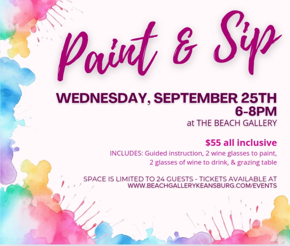 Unleash Your Creativity at The Beach Gallery\u2019s Paint and Sip Event!