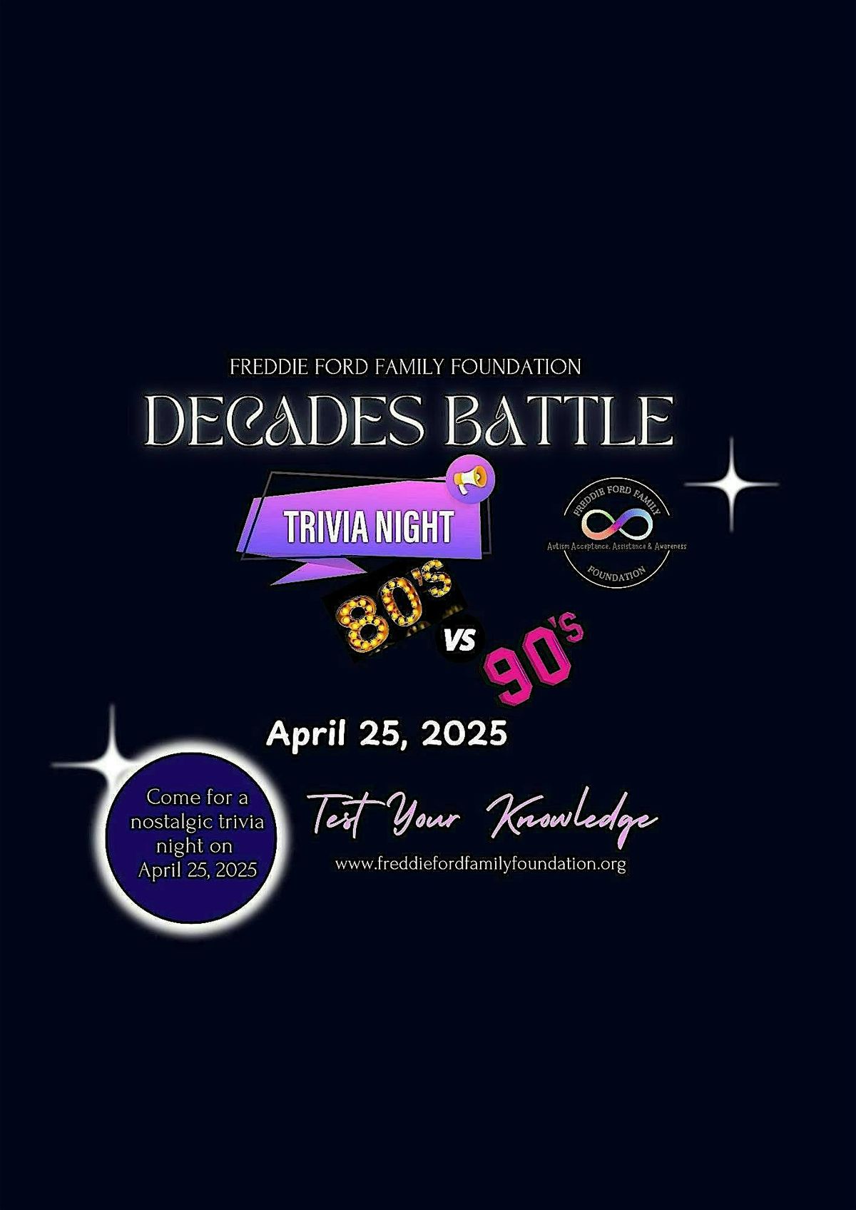 Decades Battle: 80s v 90s Trivia Night for Autism