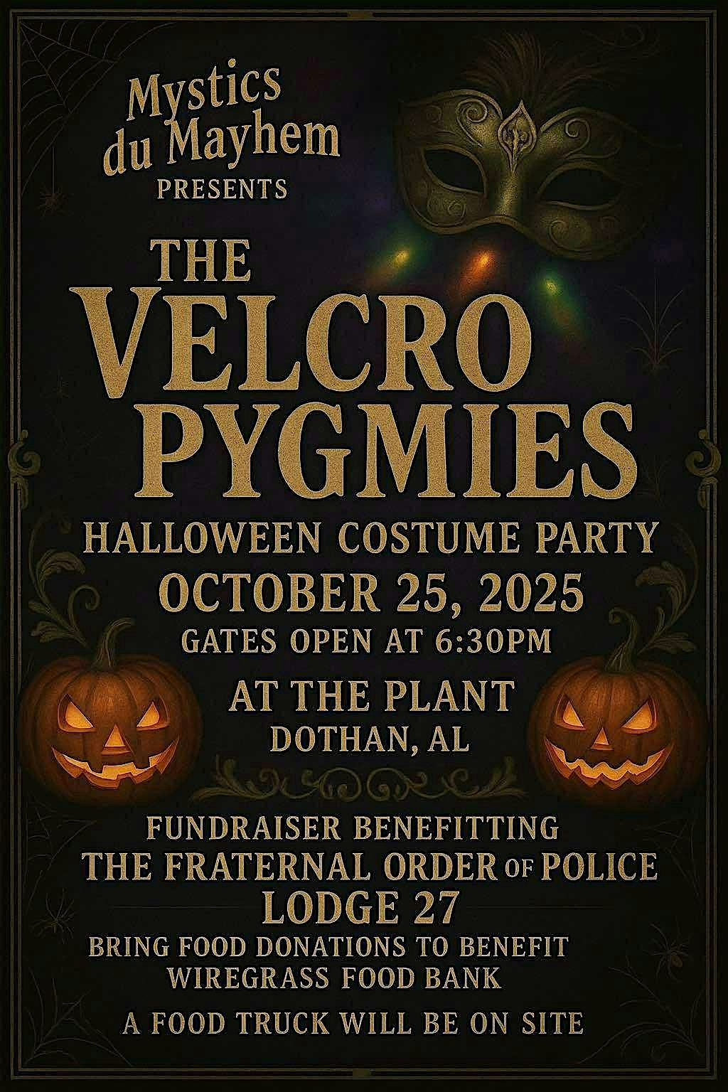 The Mystics Du Mayhem Fright Night Fundraiser featuring The Velcro Pygmies