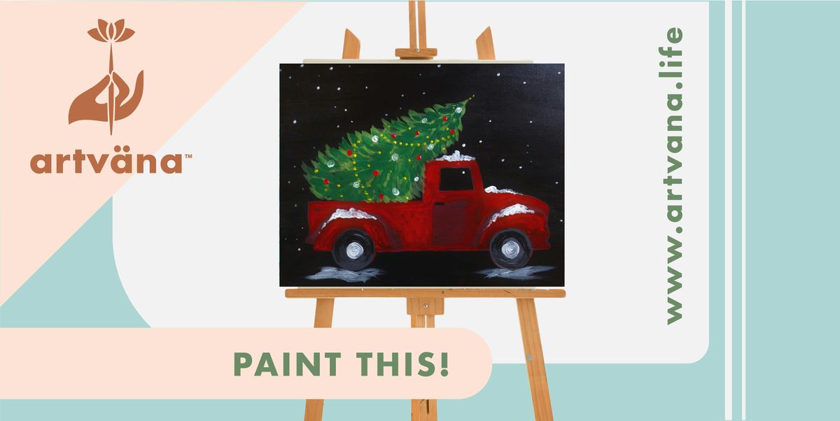 Artvana Holiday Sip & Paint art class at Ocean5 in Gig Harbor December 2025