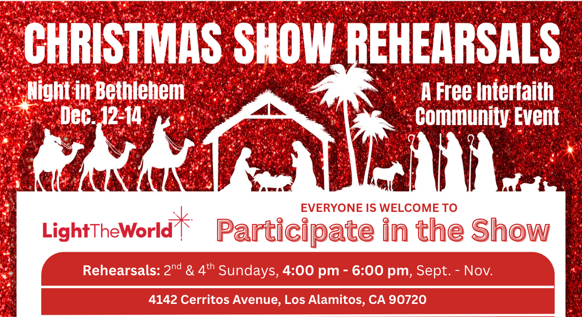 Community Christmas Performance Rehearsals