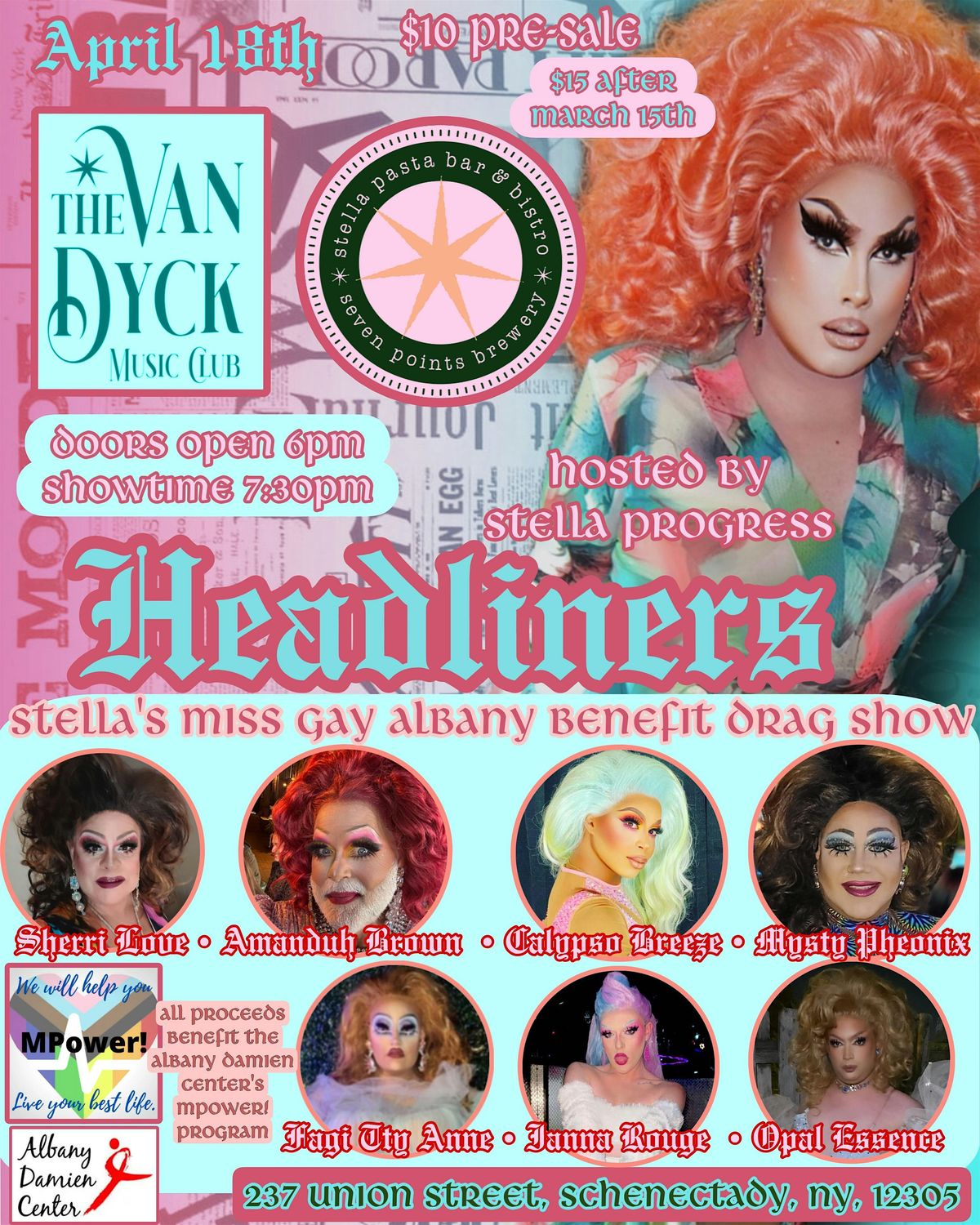 Headliners: Stella\u2019s Miss Gay Albany Benefit Show