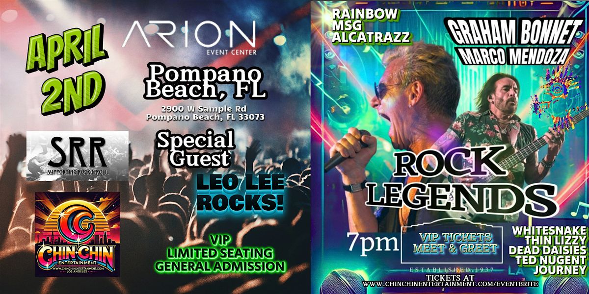 Graham Bonnet & Marco Mendoza LIVE!  Rock Legends in Pompano Beach!