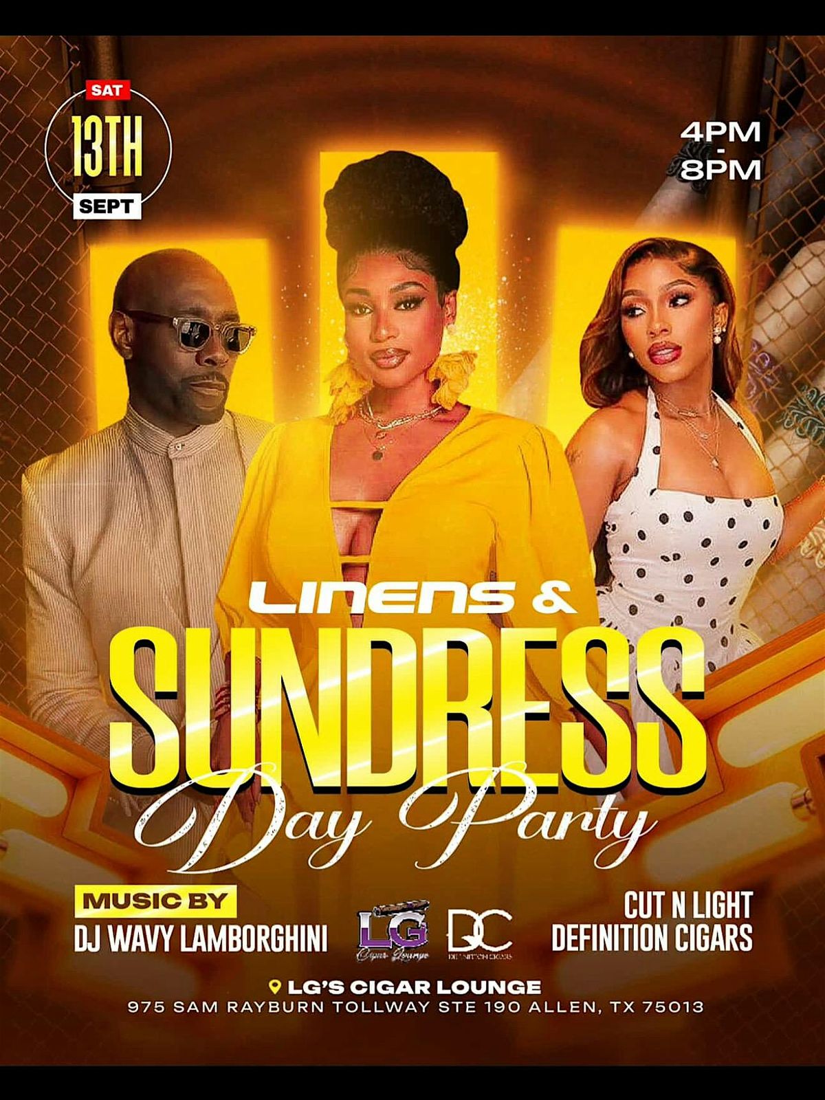 Linen & Sundresses Day Party at LG\u2019s Cigar Lounge