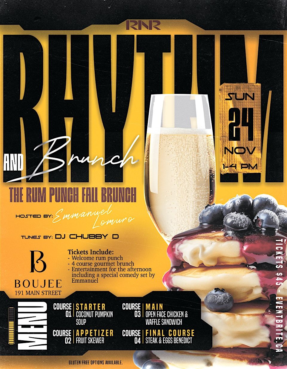 RHYTHM AND  BRUNCH: The Rum Punch Fall Brunch