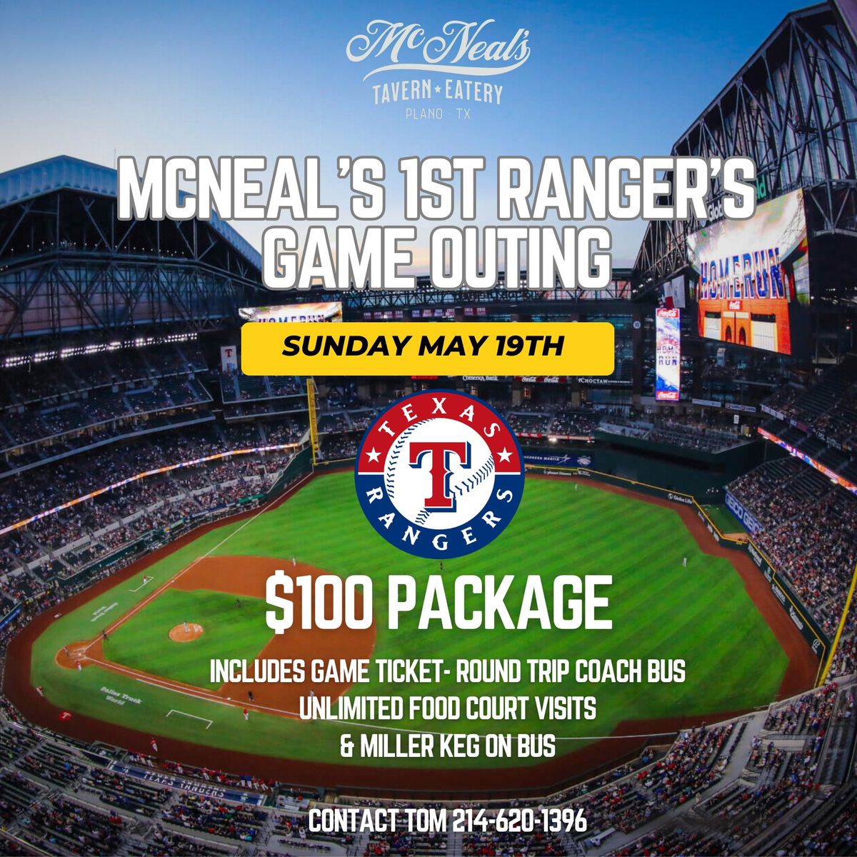 McNeal's 1st Ranger's Game Outing @ Globe Life Field  
