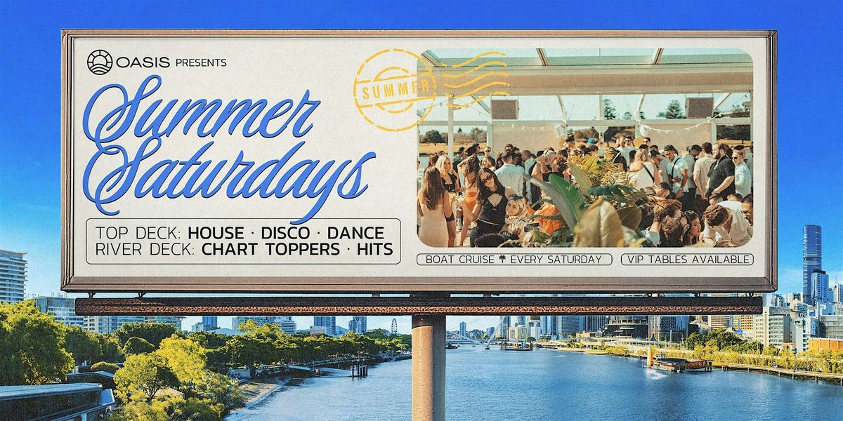 OASIS Saturdays - Afternoon Boat Party - Saturday, 10th of January 2025