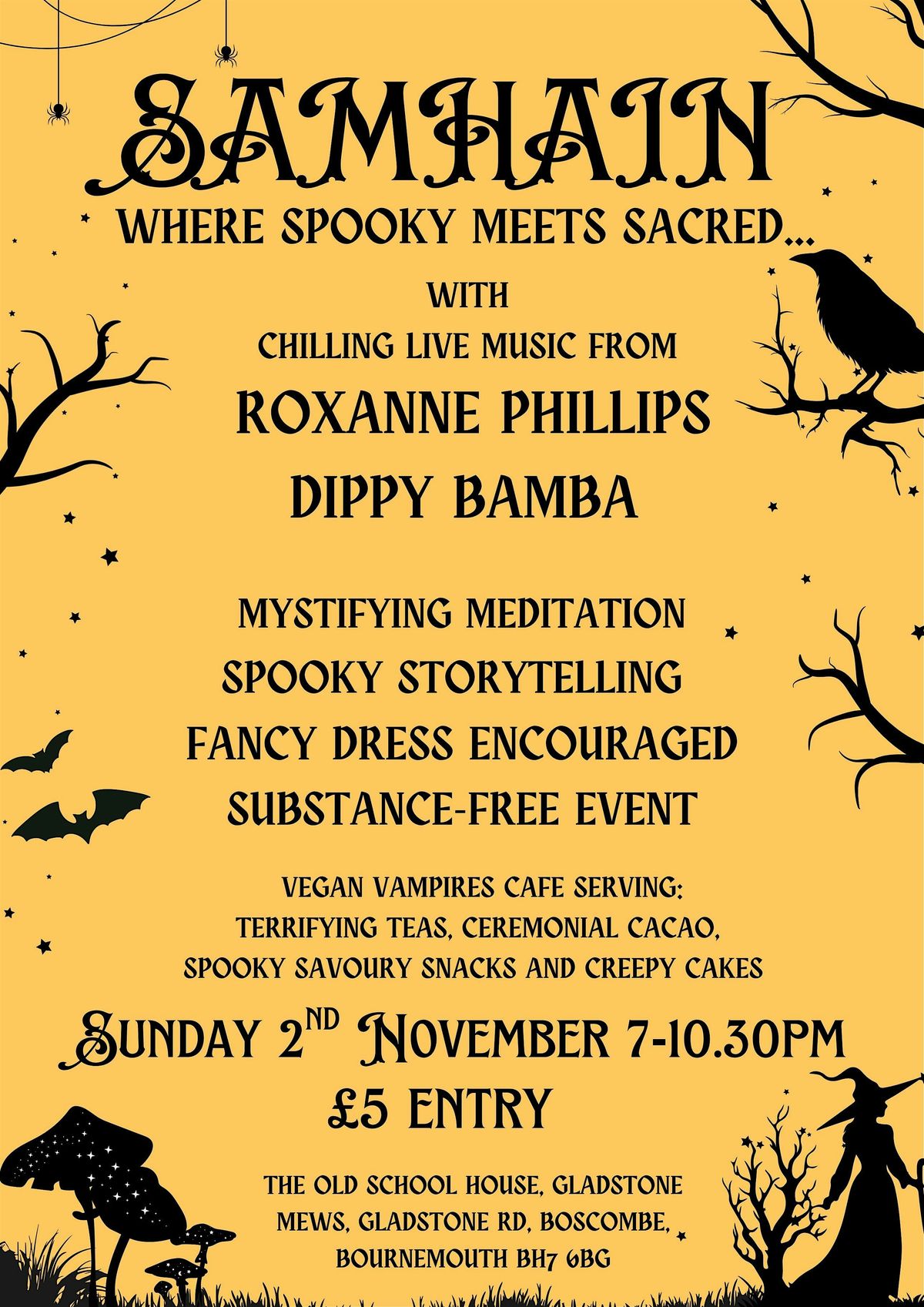 Samhain - Where Spooky Meets Sacred\u2026 Live Music, Storytelling + Meditation