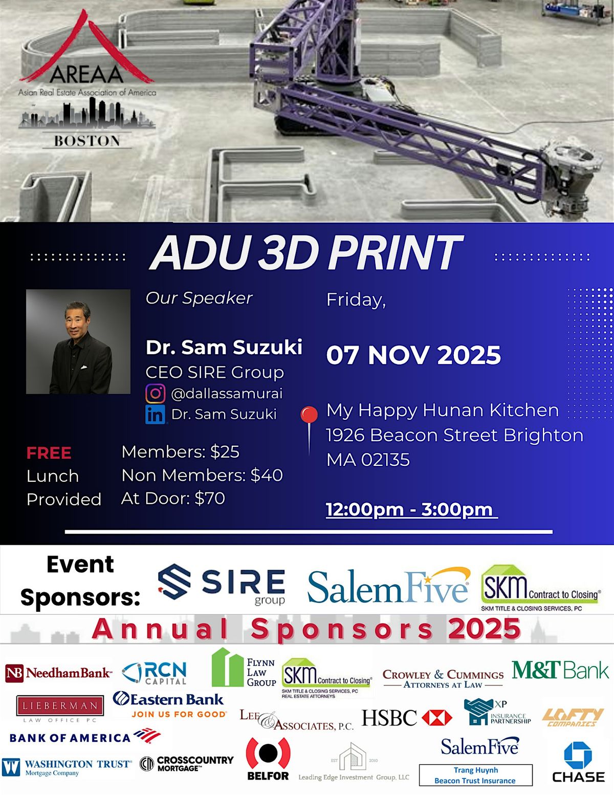 AREAA Boston - 3D Printing and The Future of Development