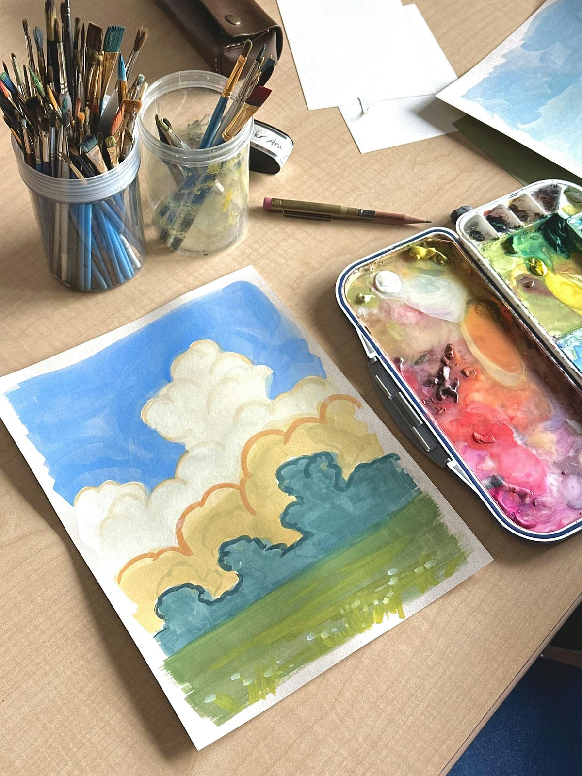 Kid's Gouache Landscape Painting Workshop with Ester Araujo