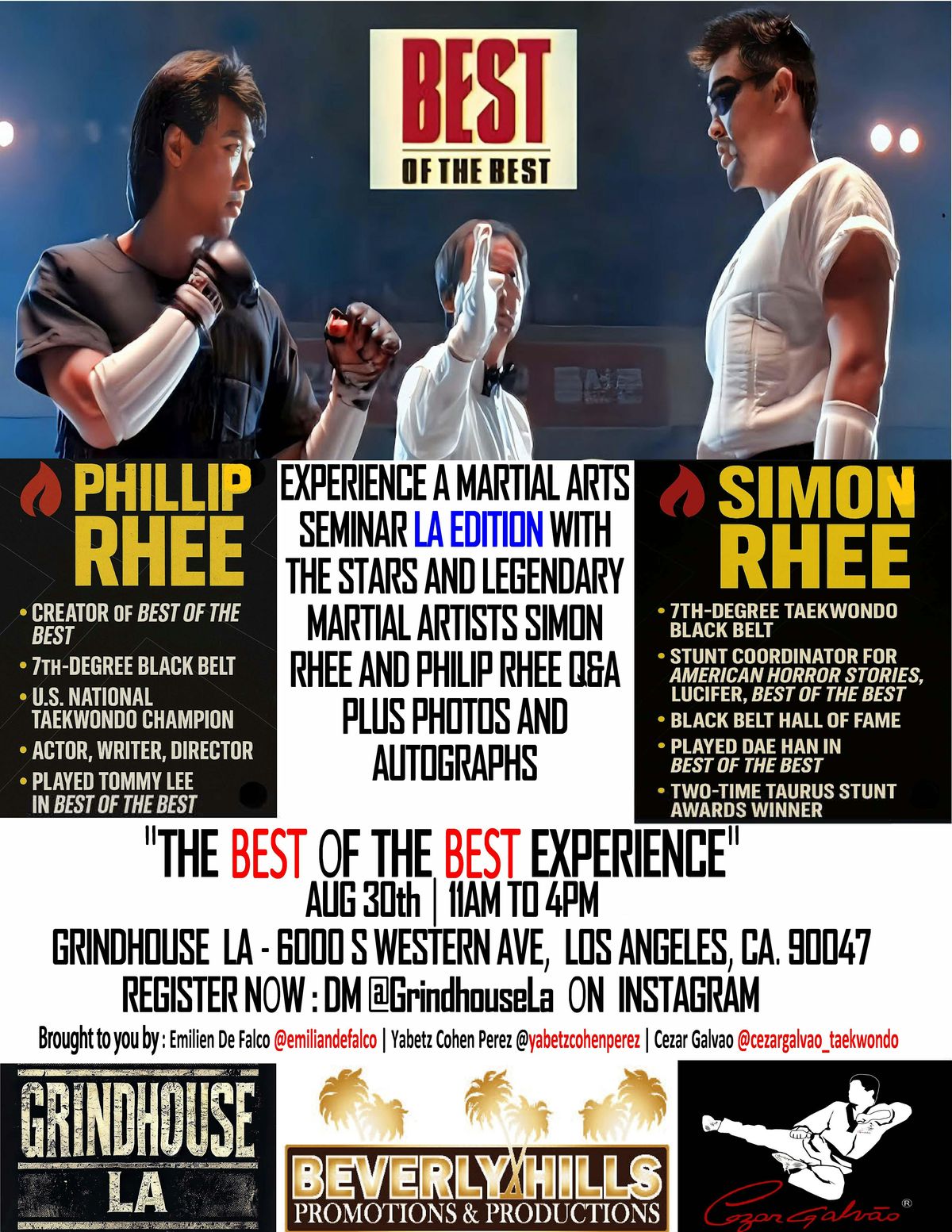 THE BEST OF THE BEST EXPERIENCE WITH PHILLIP RHEE & SIMON RHEE