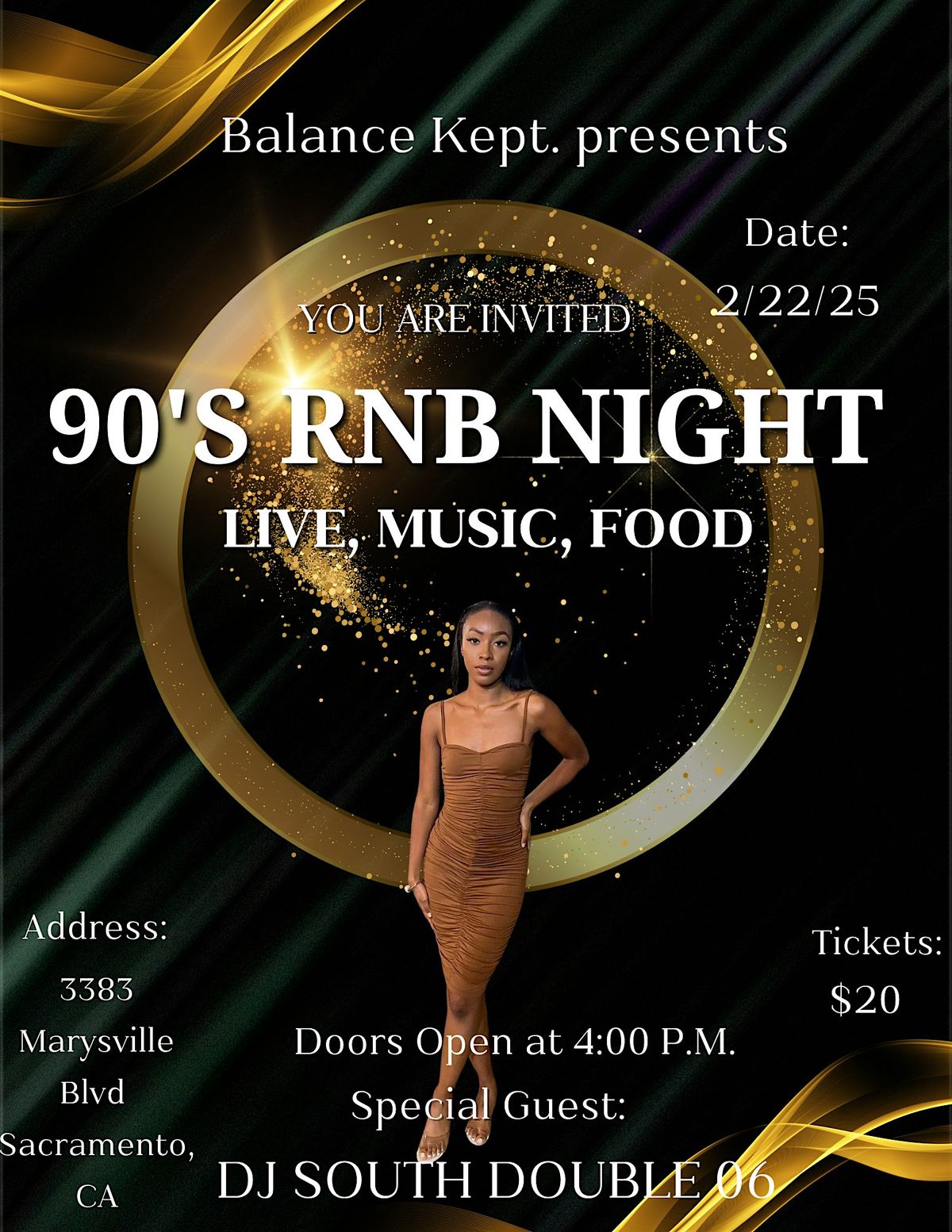 90's RnB Night Live, Music, and Food