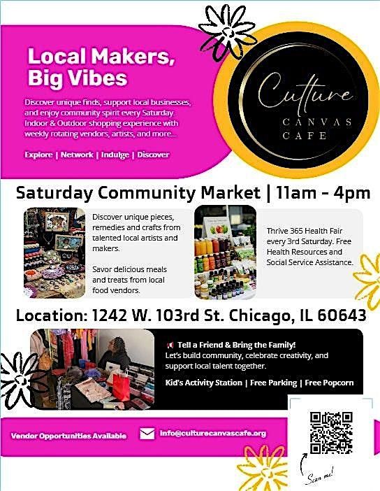 Culture Canvas Cafe & Art Gallery Saturday Community Market