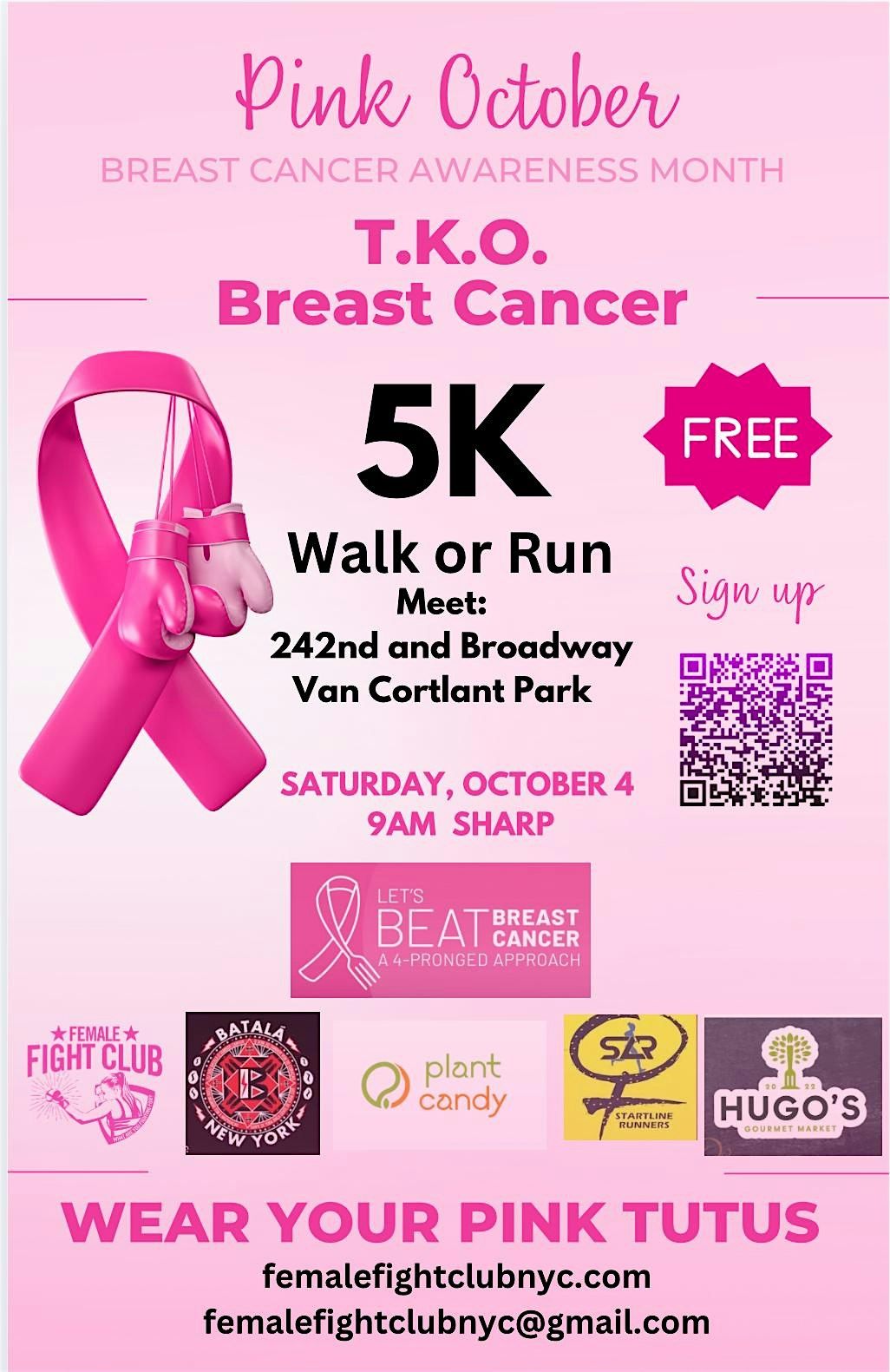 5K TKO Breast Cancer Awareness run or walk