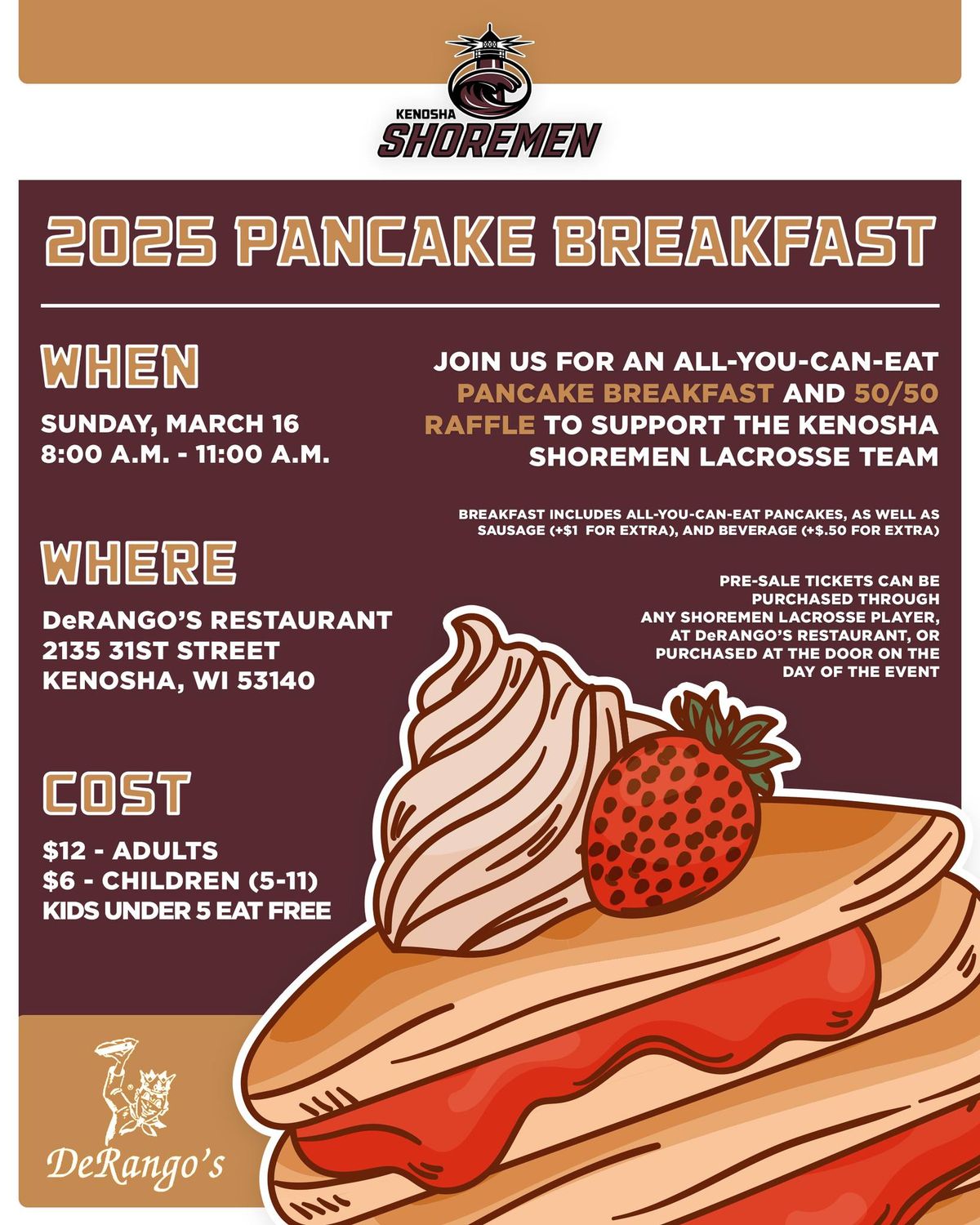 Kenosha Shoremen Pancake Breakfast